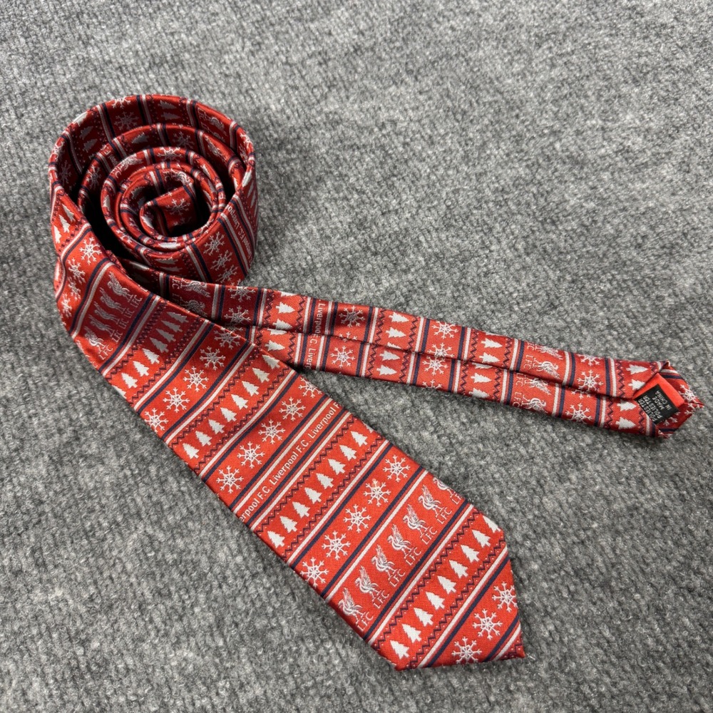 Liverpool FC Holiday Fair Isle Polyester Red Necktie One Size Blokecore